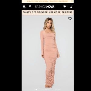 Fashion Nova Body Lookin Ruched Dress